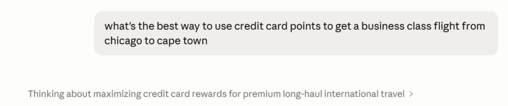 credit card travel hacking prompt